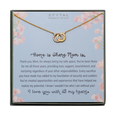 keisha interlocking rings necklace • home is where mom is