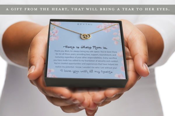 keisha interlocking rings necklace • home is where mom is