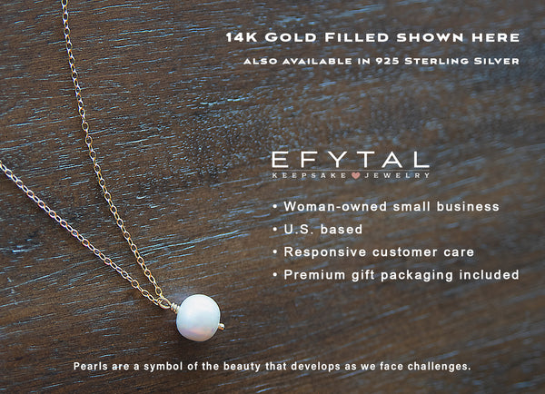 kinzie floating pearl necklace • beautiful birthday