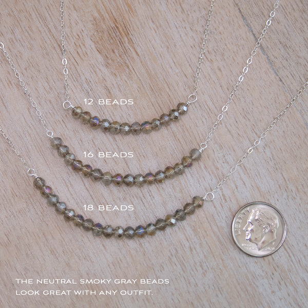 lia 12-20 bead necklace • birthday wishes