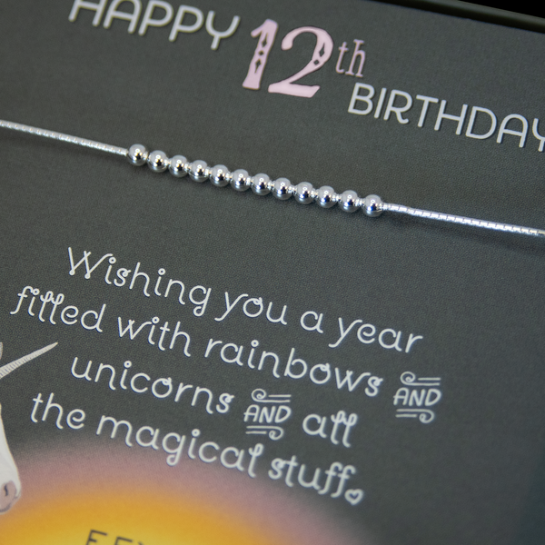 maya 12 bead bracelet • happy 12th birthday unicorn