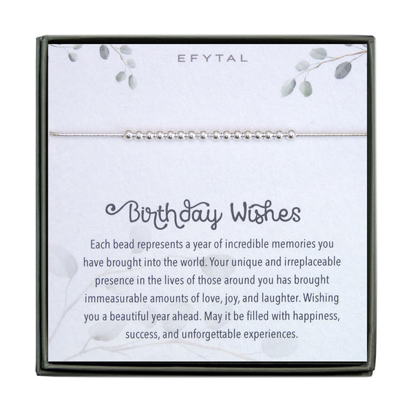 maya 12-18 bead bracelet • birthday wishes