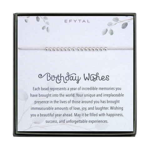 maya 12-18 bead bracelet • birthday wishes