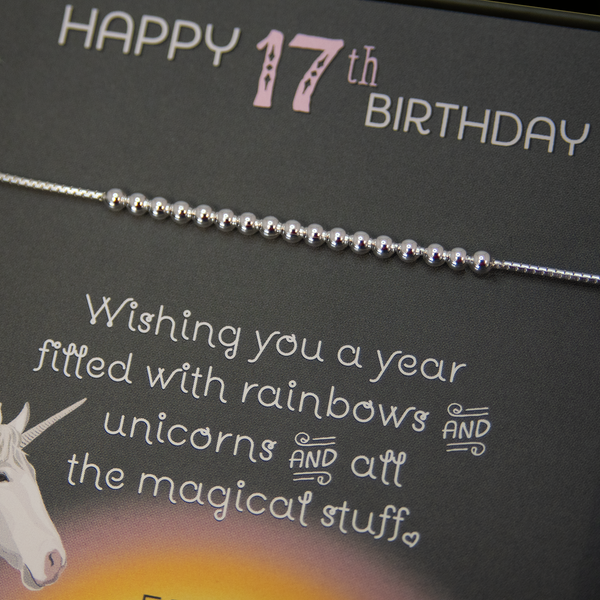 maya 17 bead bracelet • happy 17th birthday unicorn