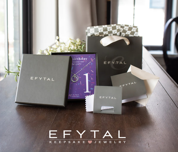 miriam two ring necklace  • 21st birthday confetti