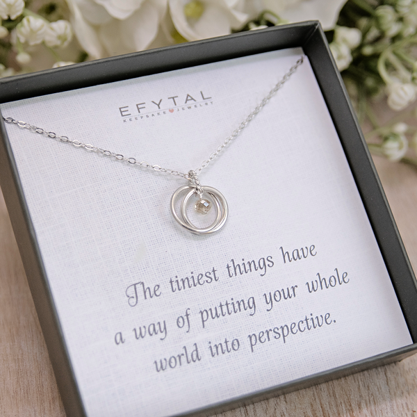 miriam two ring necklace • tiniest things