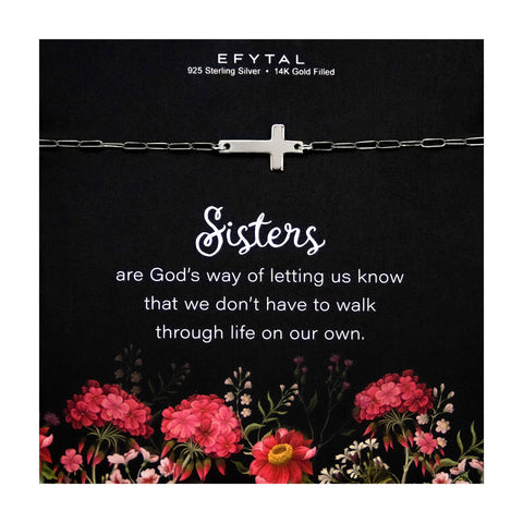 noah sideways cross anklet • sisters