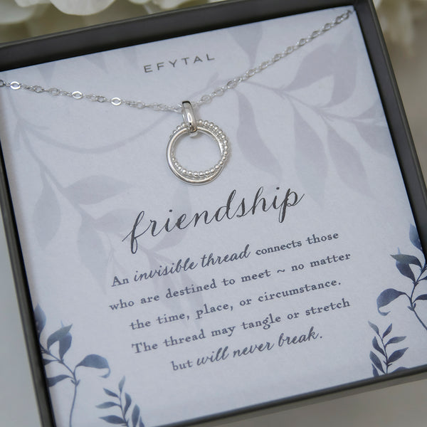 priscilla connected ring necklace • friendship, invisible thread