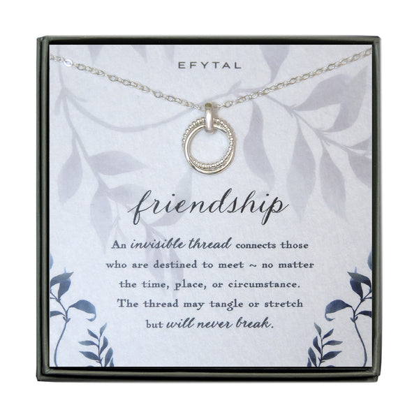 priscilla connected ring necklace • friendship, invisible thread