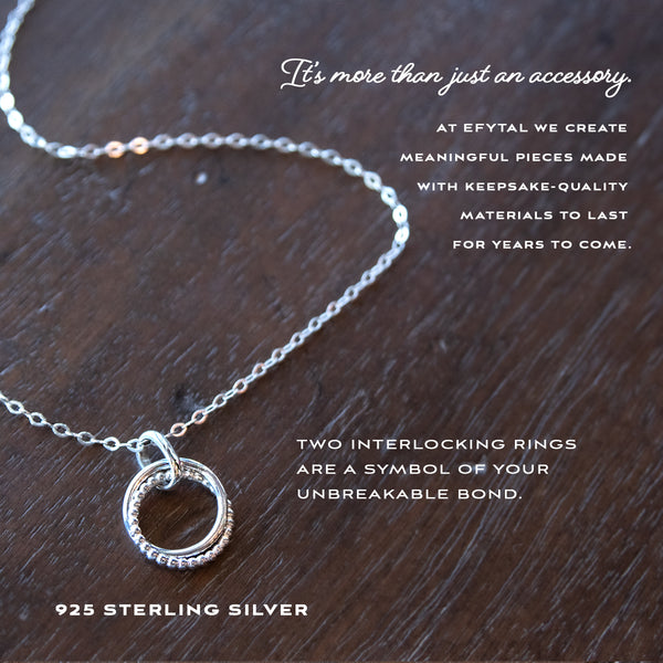 priscilla connected ring necklace • friendship, invisible thread
