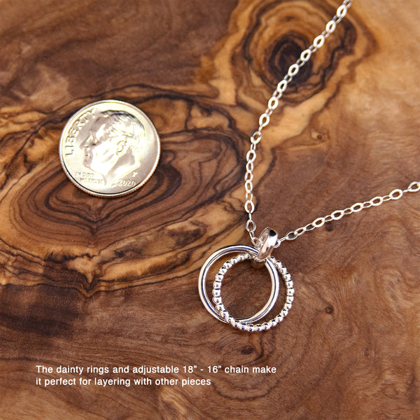 priscilla connected ring necklace • friendship, invisible thread