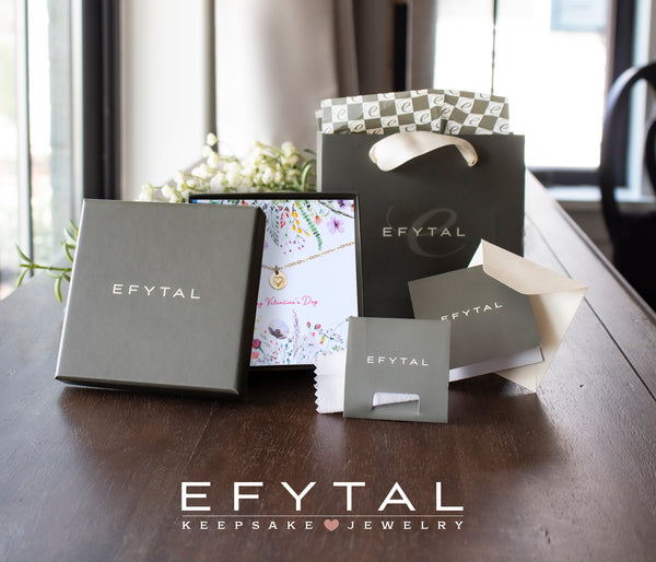 quinn stamped heart necklace • happy valentine's day