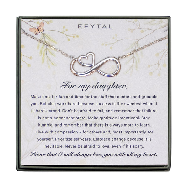 ruth eternal heart necklace, silver or gold • for my daughter