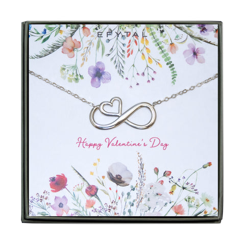 ruth eternal heart necklace, silver or gold • happy valentine's day