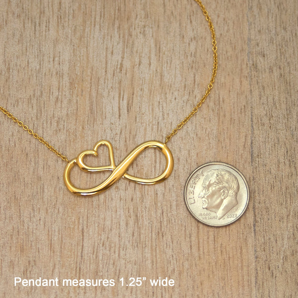 ruth eternal heart necklace, silver or gold • for my beautiful granddaughter