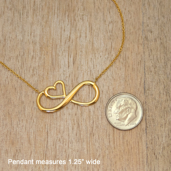 ruth eternal heart necklace, silver or gold • for my daughter