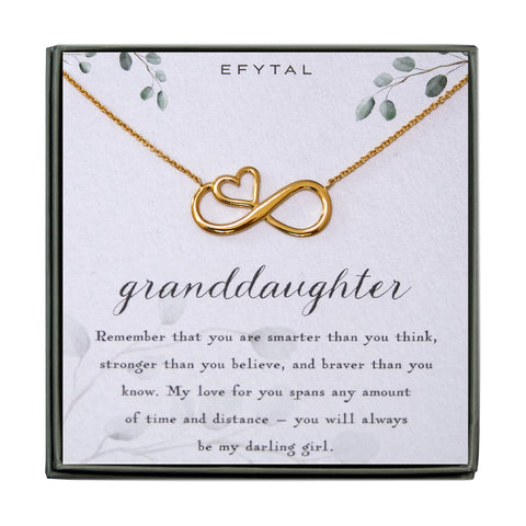 ruth eternal heart necklace, silver or gold • granddaughter, darling girl