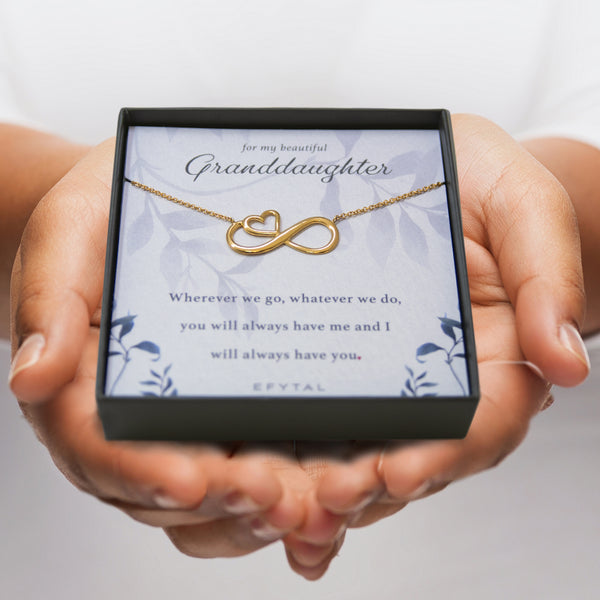 ruth eternal heart necklace, silver or gold • for my beautiful granddaughter