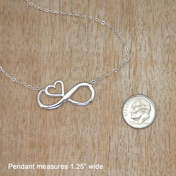 ruth eternal heart necklace, silver or gold • for my beautiful granddaughter