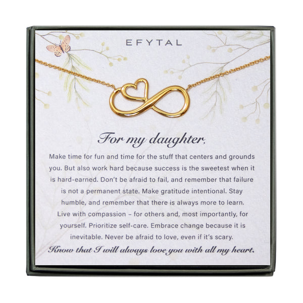 ruth eternal heart necklace, silver or gold • for my daughter