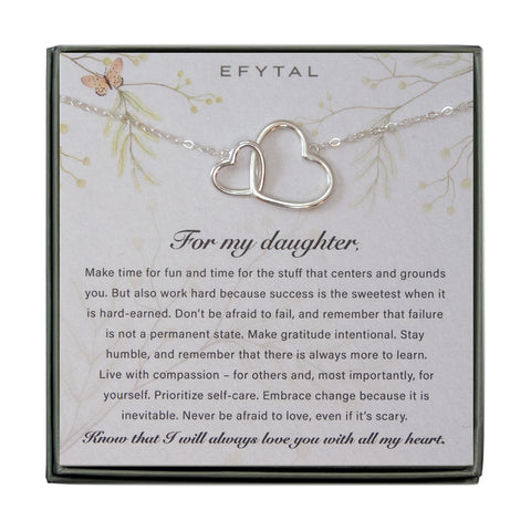 sarah interlocking hearts necklace • for my daughter