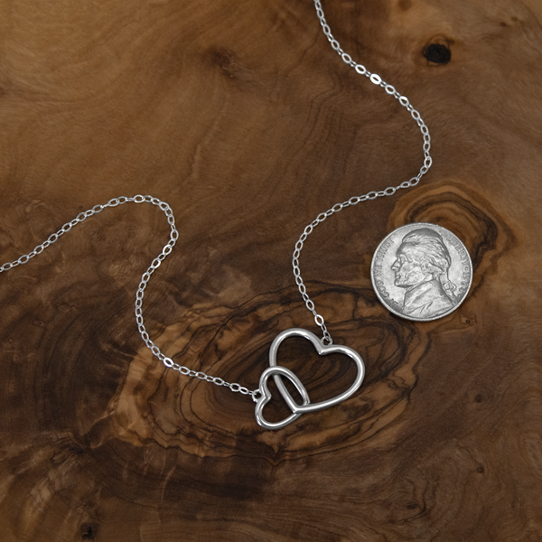 sarah interlocking hearts necklace • valentine, candy hearts