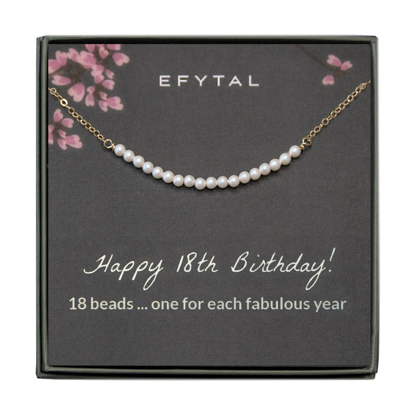 sydney pearl necklace • happy 18th birthday