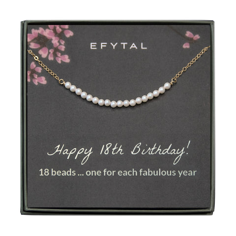 sydney pearl necklace • happy 18th birthday
