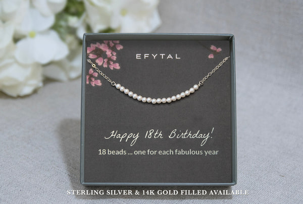 sydney pearl necklace • happy 18th birthday