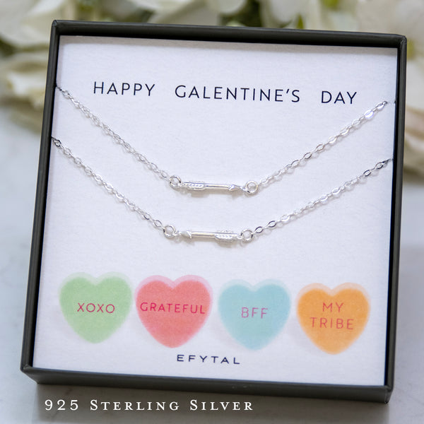 ursula arrow necklace set • happy galentine's day