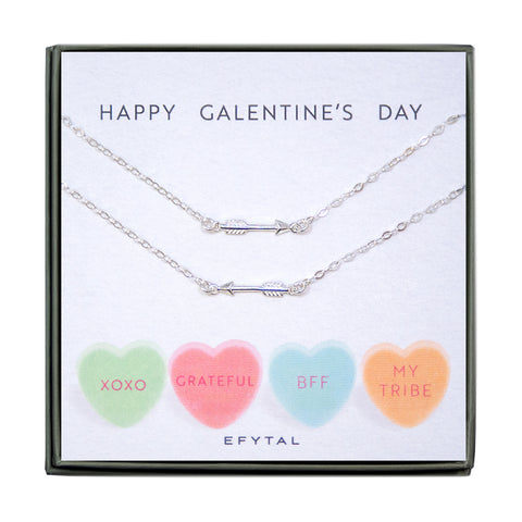 ursula arrow necklace set • happy galentine's day