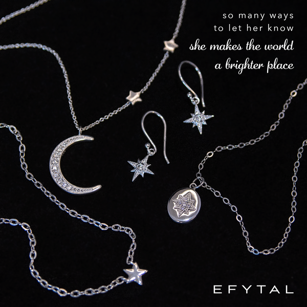 essa cz star burst earrings • shoot for the moon