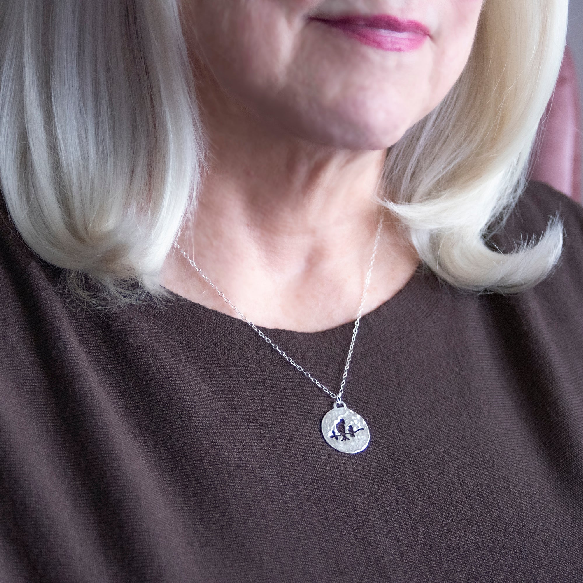 Mother nestling birds best sale necklace