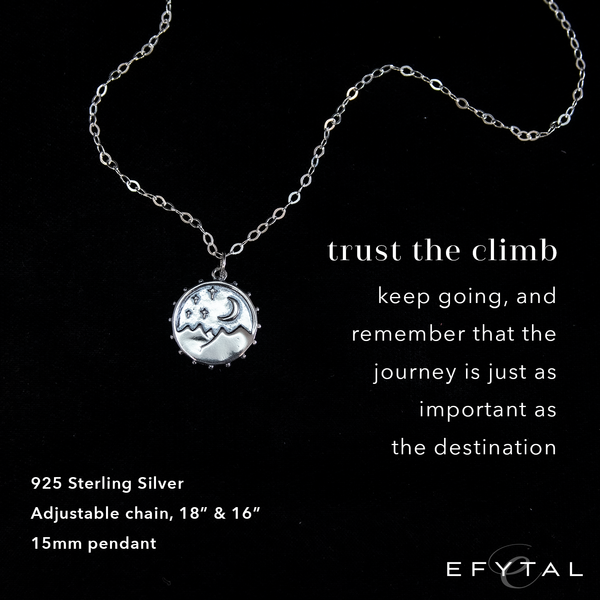 danenberg mountain motif necklace • happy 18th birthday