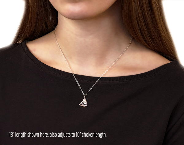 mara sailboat & anchor necklace • set your intention