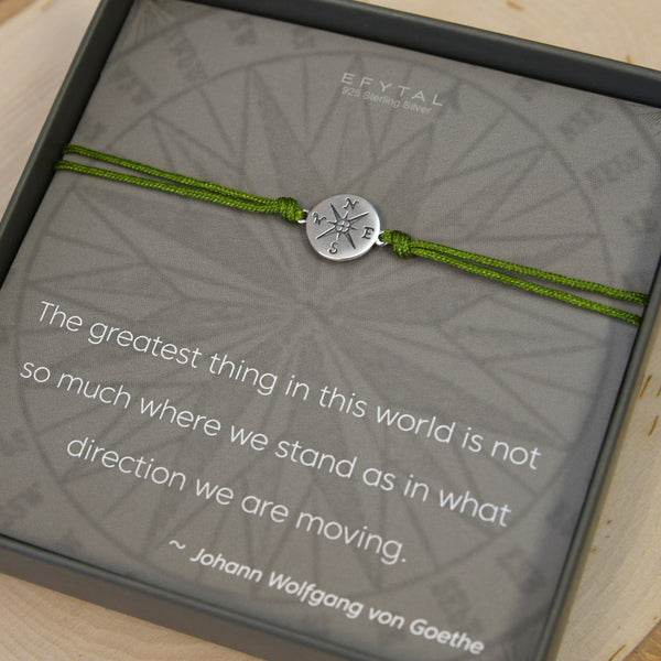 journey compass cord bracelet • direction
