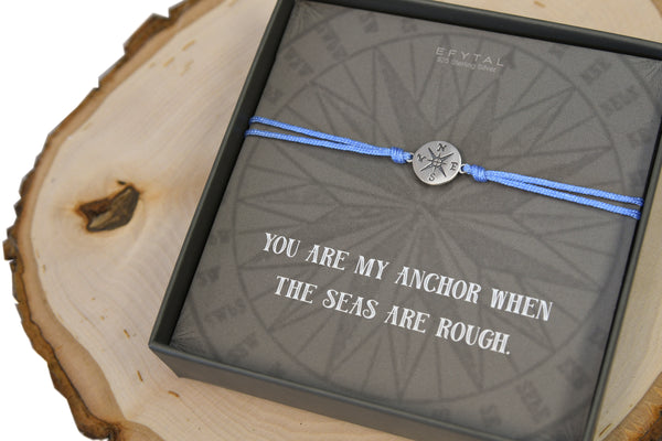 journey compass cord bracelet • you are my anchor