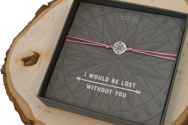 journey compass cord bracelet • i would be lost without you