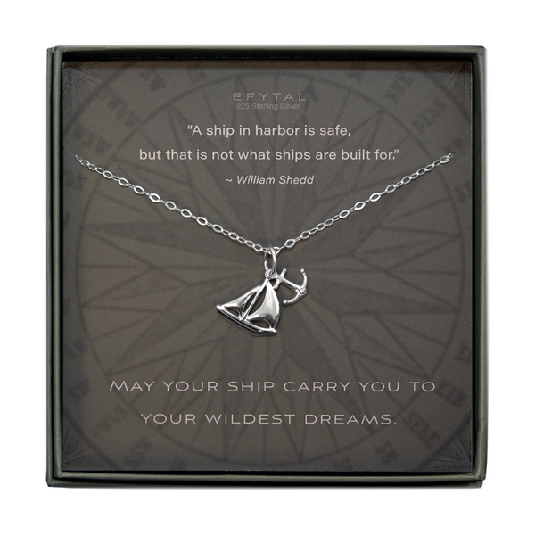 mara sailboat & anchor necklace • wildest dreams