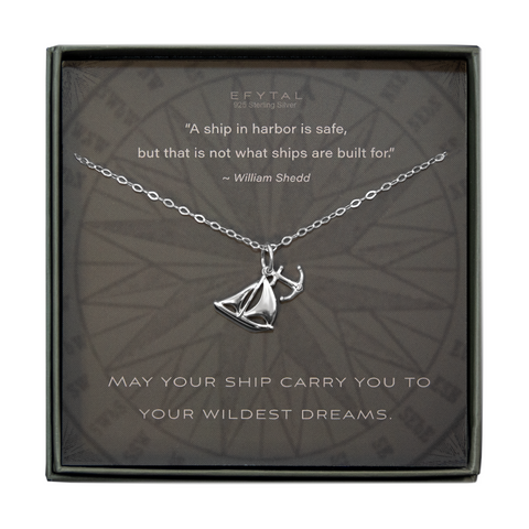 mara sailboat & anchor necklace • wildest dreams