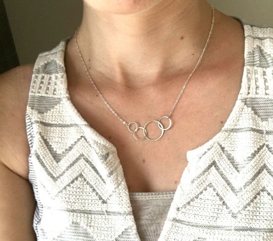 josie four ring necklace • friendship for eternity