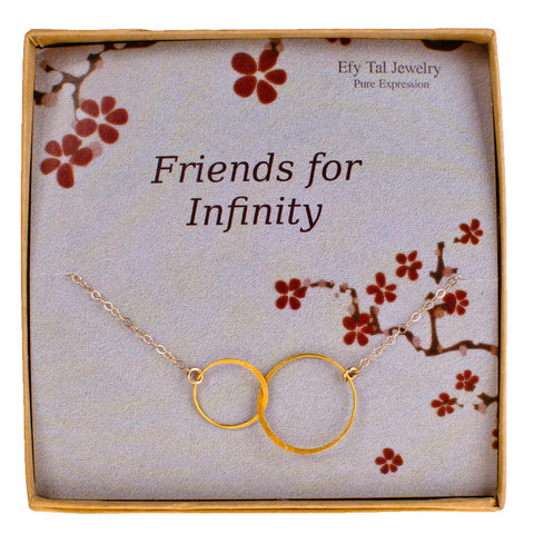 josie connected ring necklace, goldtone • friends for infinity