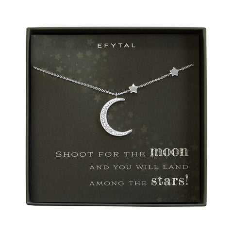stella moon & stars necklace • shoot for the moon