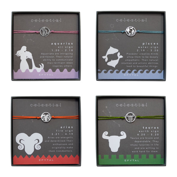 callisto cutout cord bracelet • celestial card