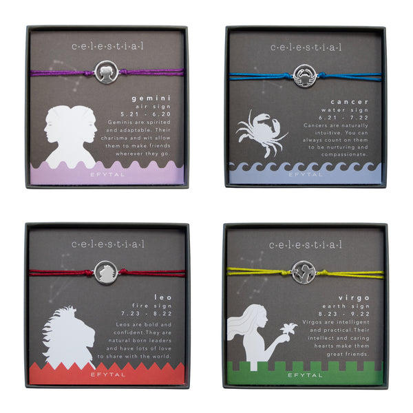 callisto cutout cord bracelet • celestial card