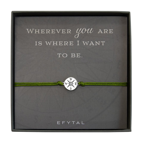 journey compass cord bracelet • wherever you are
