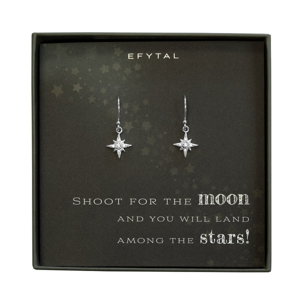 essa cz star burst earrings • shoot for the moon