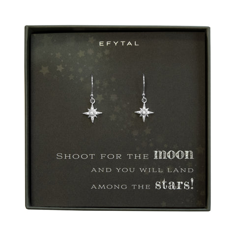 essa cz star burst earrings • shoot for the moon