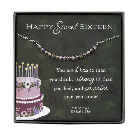 lia 16 bead necklace • happy sweet sixteen