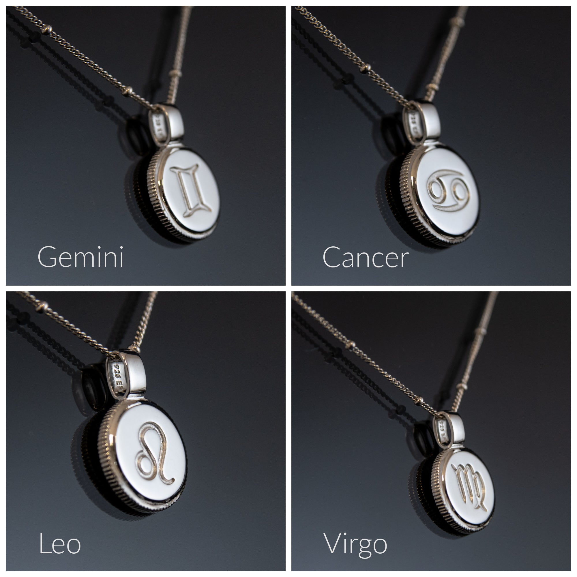 Dainty Sterling Silver Cable Chain With Zodiac Constellation Celestial –  Rosemarie Collections